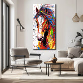 Paint by Numbers Art Colorful Horse Oil Painting